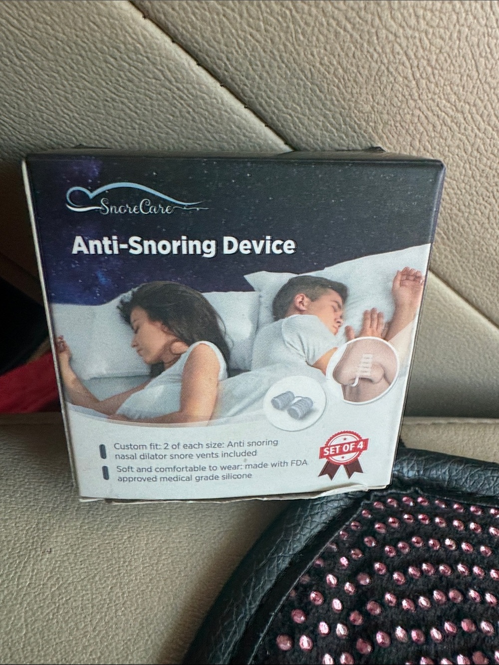 SnoreCare Anti-Snoring Device - White (Set of 4) NEW